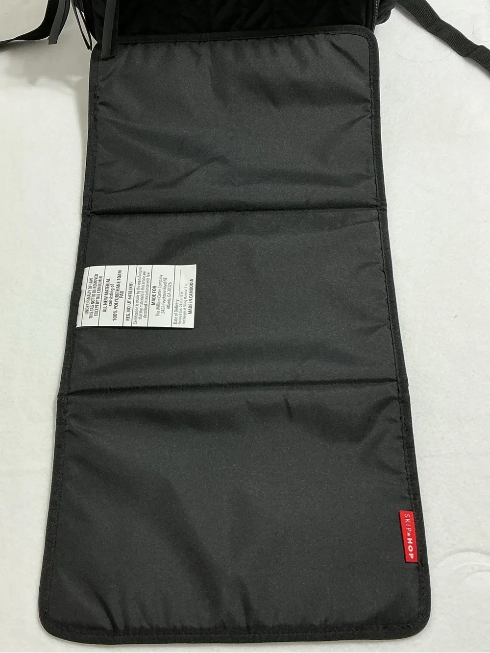Skip Hop Black Quilted Diaper Bag Backpack With Changing Pad